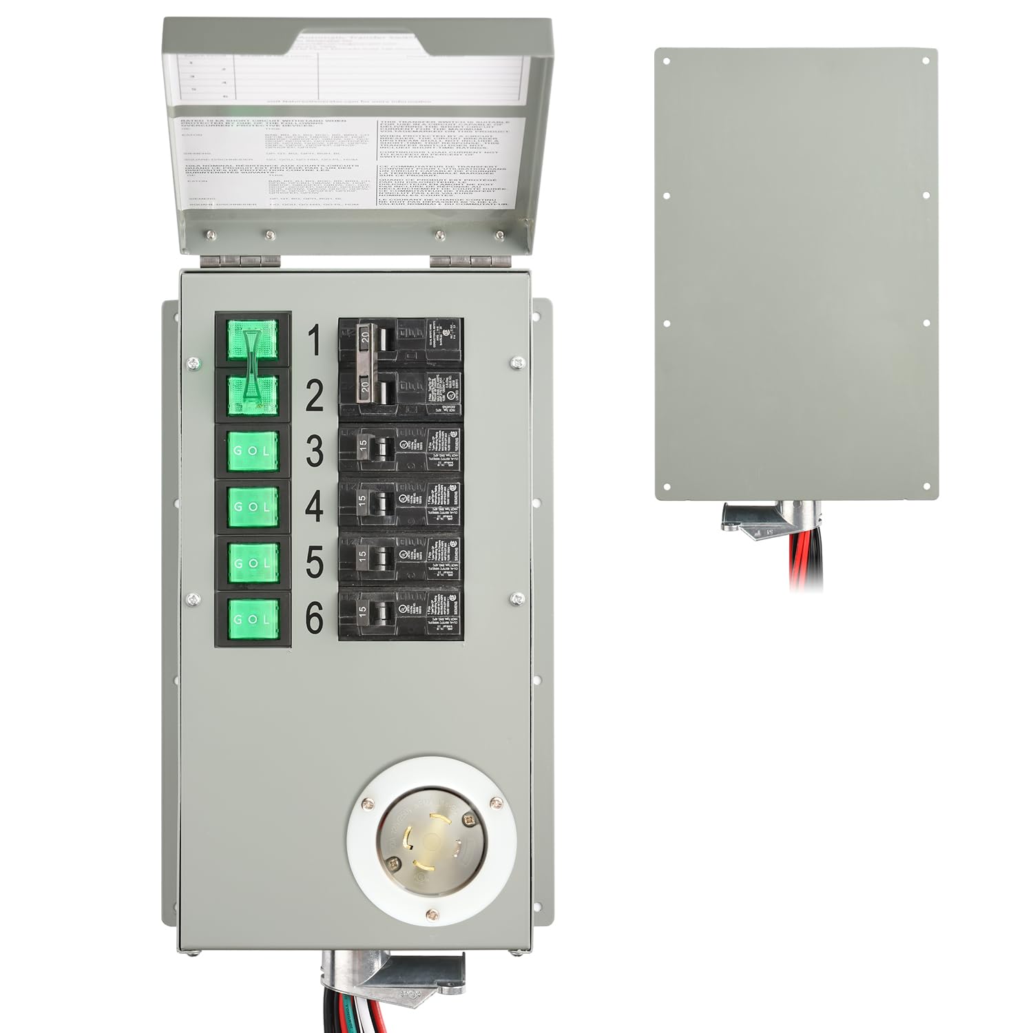 Nature's Generator Transfer Switch 6-Circuits 120/240V 30A Non-Automatic Power Transfer Kit
