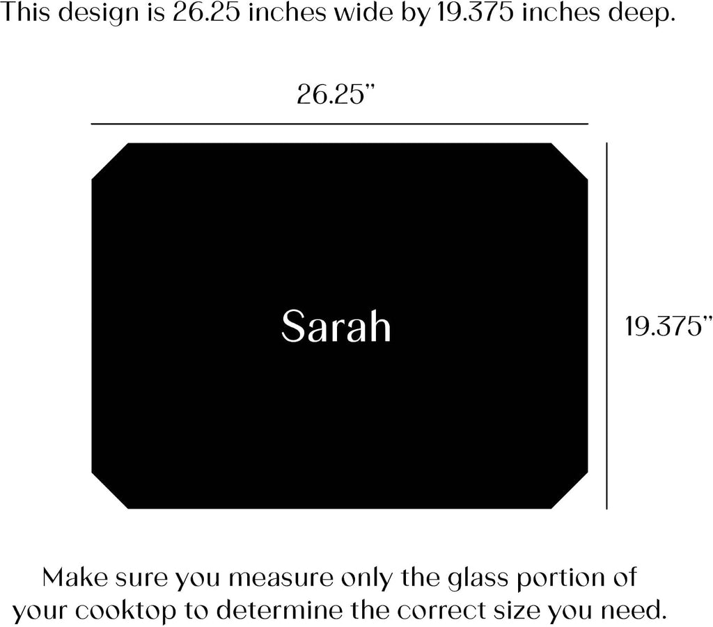 Electric Stove Cover Protector - Can be Used While Cooking - Glass Panel Overlay - Can Withstand over 1400 °F - Kitchen Essential for Cooktop Protection - Sarah (26.25 x 19.375)