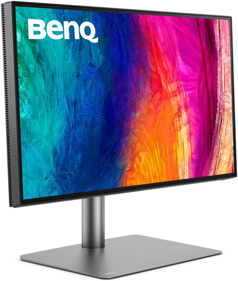 BenQ PD2725U Thunderbolt 3 Monitor for MacBook 27 Inch 4K IPS UHD, AQCOLOR, 100% sRGB & Rec.709, 95% P3, DeltaE≤3, Uniformity, Pantone, Factory-Calibrated, USB Hub, 65W USB-C, Daisy Chain, KVM Switch