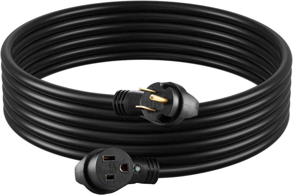 VEVOR 40-Amp Generator Extension Cord 50FT, 8AWG 7500W Heavy Duty Power Cord, NEMA 6-50P to 6-50R STW Welder Cord, ETL Listed for Generator & Welder with Storage Bag