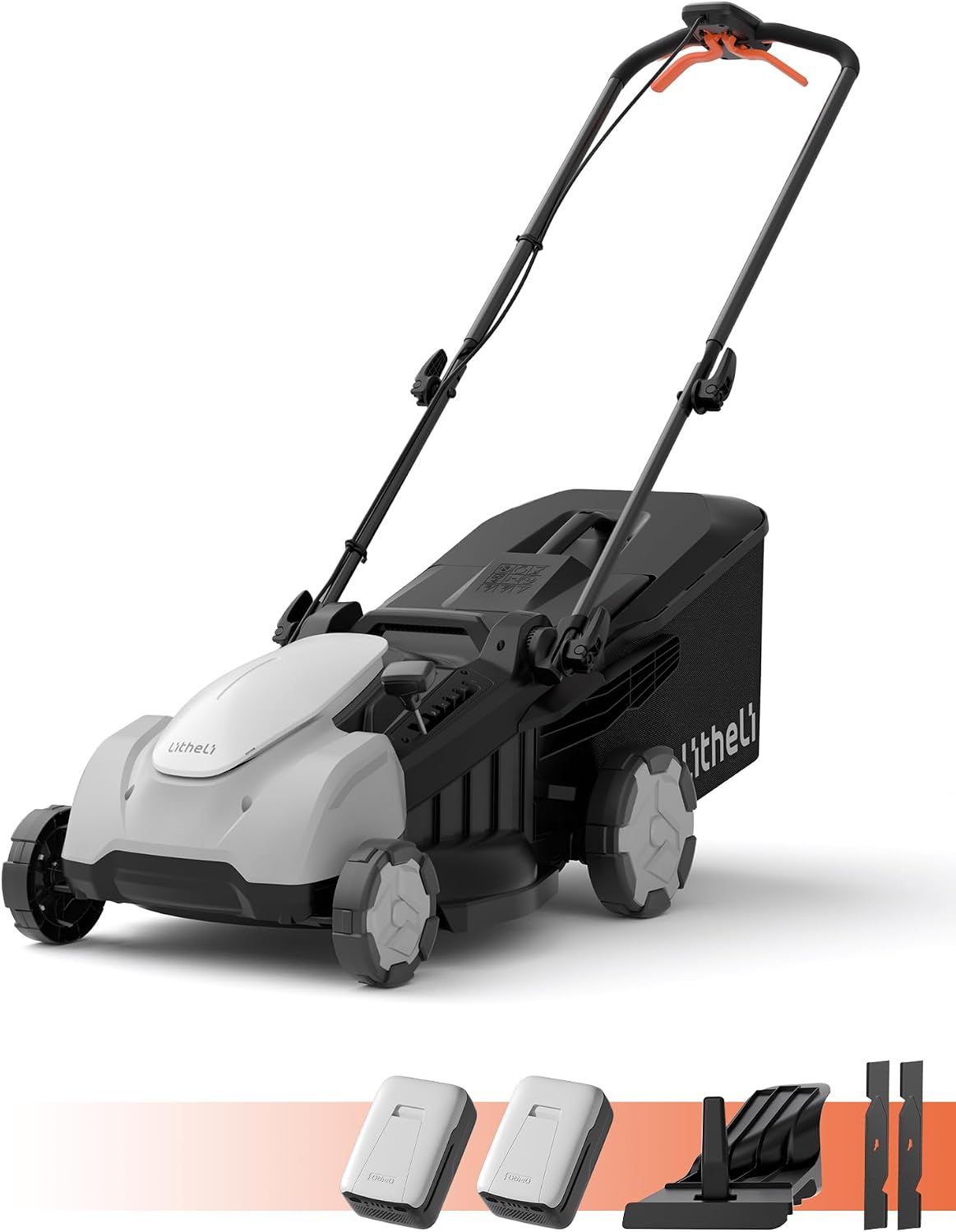 Litheli 40V Lawn Mower Electric, Push Mower, Lawnmower Battery Cordless