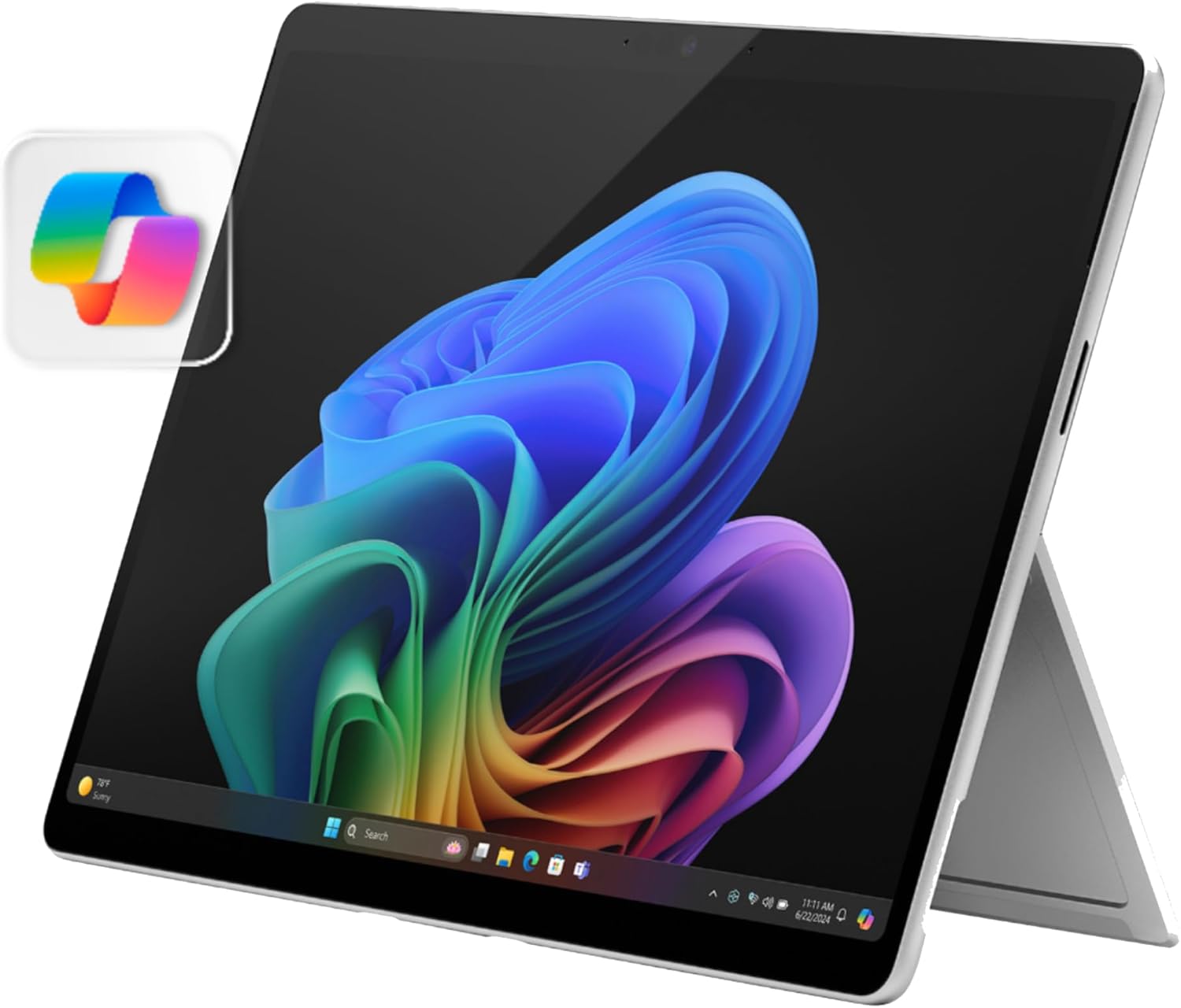 Microsoft Surface Pro 2-in-1 Laptop/Tablet (2024), Windows 11 Copilot+ PC, 13' Touchscreen OLED Display, Snapdragon X Elite (12 Core), 32GB RAM, 1TB Storage, Platinum