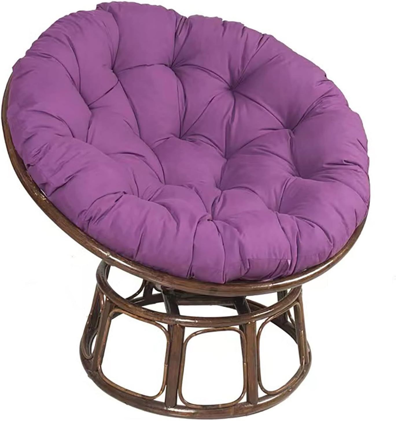 Papasan Chair Cushion, Swing Chair Cushion Rocker Chair Pads, Hammock Seating Cushion Pillow for Outdoor Indoor Hanging Egg Chair(Purple,110 * 110cm)
