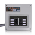 50 Amp Manual Transfer Switch Replacement for Generac 9854, 10-Circuit Selector, 240V Generator Hookup, Indoor Pre-Wired Manual Transfer Switch