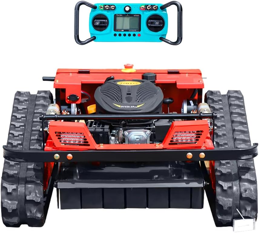 Infront Remote Control Lawn Mower, 20 Inch Cutting Width, Adjustable Height 0.79-5.9 Inches, Track Design,All-Terrain for Steep Slopes Tall Grass Large Lawns