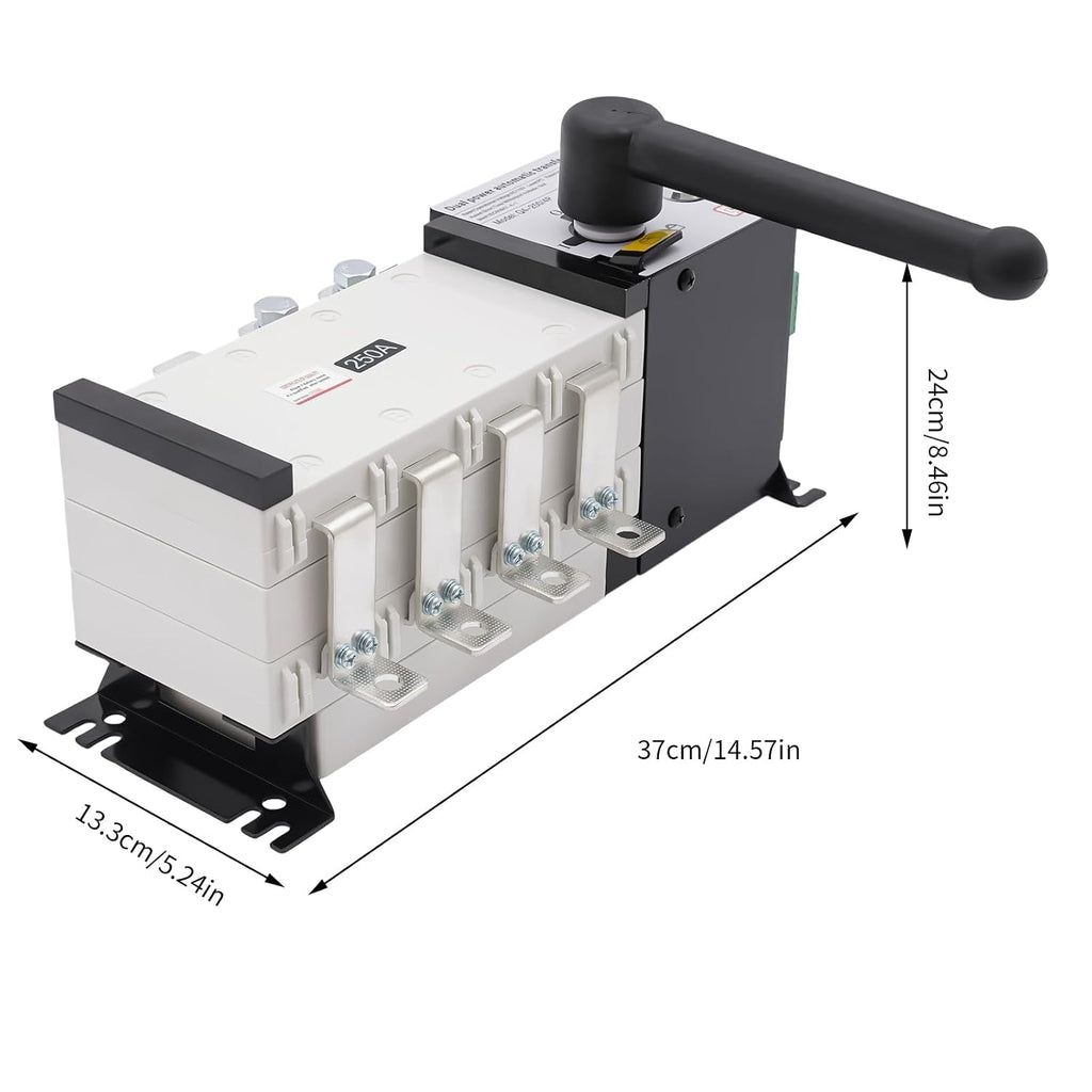 Dual Power Automatic Transfer Switch 4P 250A ATS Dual Power Generator Changeover Switch 110V Mini Electrical Selector Switches