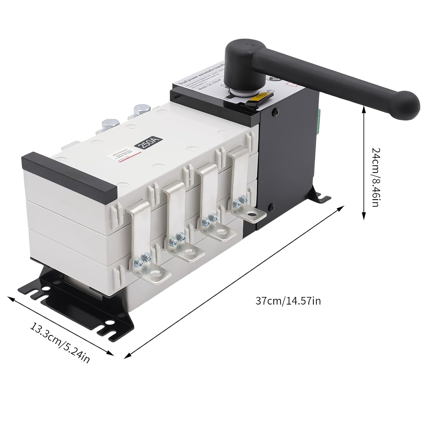 Automatic Transfer Switch 250A 4-Poles AC 110V 220V Grid to Generator Industrial,Power Automatic Generator Transfer Switch Dual Power Generator Changeover Switch
