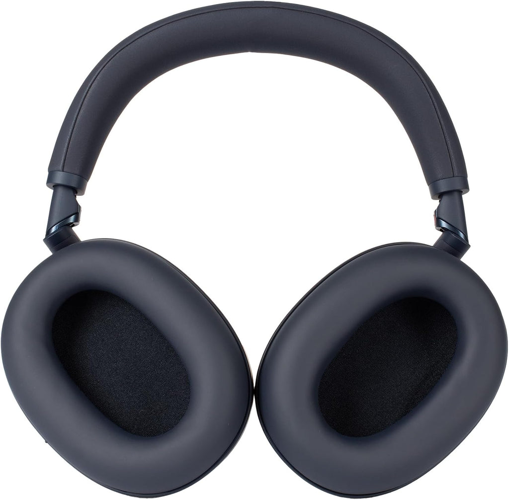 Sony WH-1000XM6 Wireless Noise Canceling Headphones (Blue) Foldable Over-Ear Bluetooth Headset | Hi-Res Audio, 30-Hour Battery, LDAC, Multipoint with USB Wall Adapter and Microfiber Cleaning Cloth