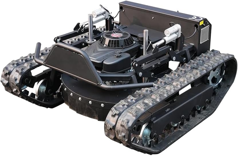 Remote-Controlled Lawnmower, 9HP Small Tank-Style Tracked Lawn Mower 22-Inch Mowing Width, Remote Start/Stop Control, Suitable for Farms, Gardens, Riverbanks, Lawns
