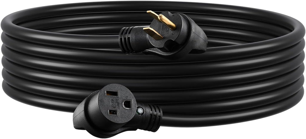 VEVOR 40-Amp Generator Extension Cord 50FT, 8AWG 7500W Heavy Duty Power Cord, NEMA 6-50P to 6-50R STW Welder Cord, ETL Listed for Generator & Welder with Storage Bag