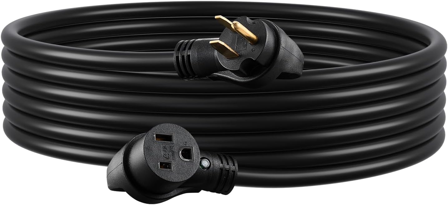 VEVOR 40-Amp Generator Extension Cord 50FT, 8AWG 7500W Heavy Duty Power Cord, NEMA 6-50P to 6-50R STW Welder Cord, ETL Listed for Generator & Welder with Storage Bag