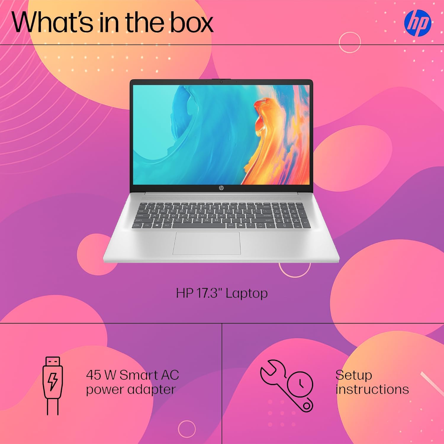 HP 17 Inch Laptop 2026 Edition, 17.3' FHD IPS Display, AMD Ryzen 5 7000 Series CPU (Beats Intel 13th i7-1355U), Copilot Key, 4GB RAM, 128GB SSD, Windows 11 with Office 365 for The Web, no Mouse