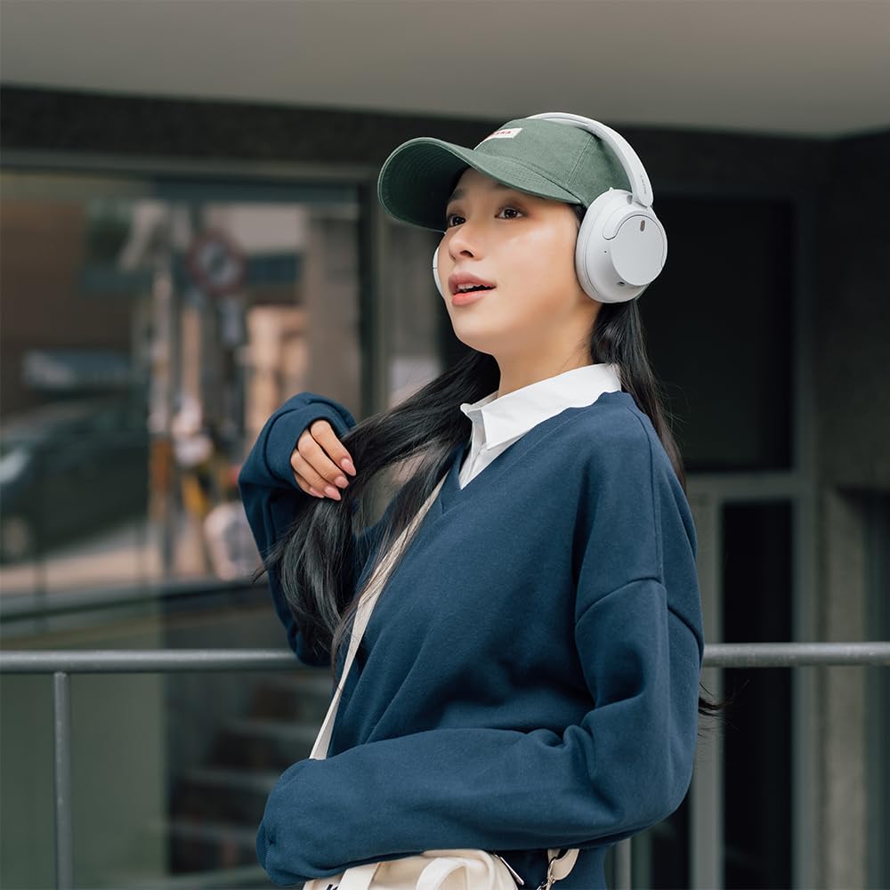 Sony WH-CH720NW Noise Canceling Wireless Bluetooth Headphones - Built-in Microphone - up to 35 Hours Battery Life and Quick Charge - Matte White
