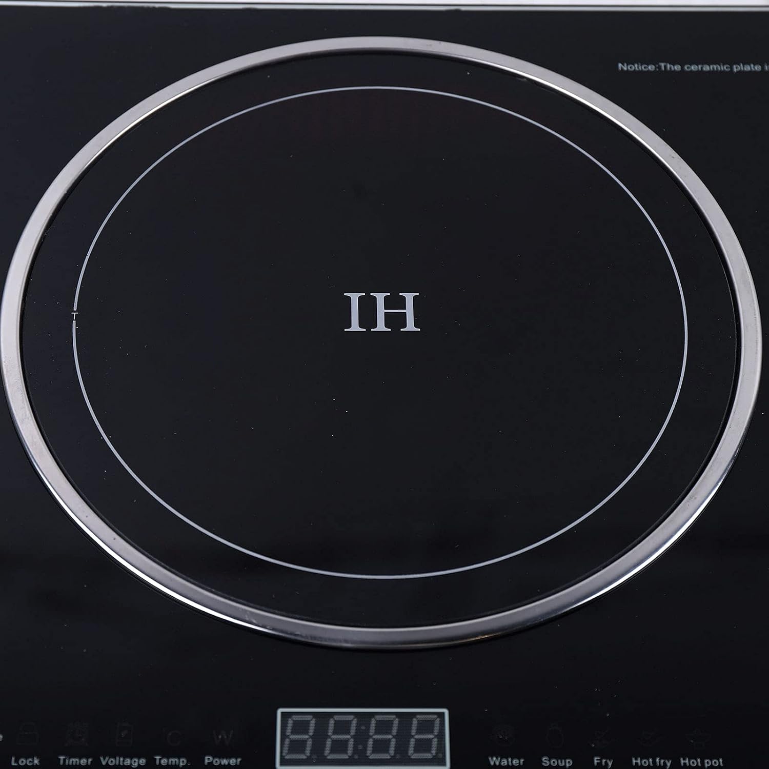 Induction Cooker and Ceramic-Cooker,110V 2600W Portable Induction Cooktop Electric Dual Induction Cooker and Ceramic-Cooker Cooktop Countertop Digital Electric Countertop Double Burners,8 Gear Firepower (1200W Induction cooker+1400W Ceramic Cooker)