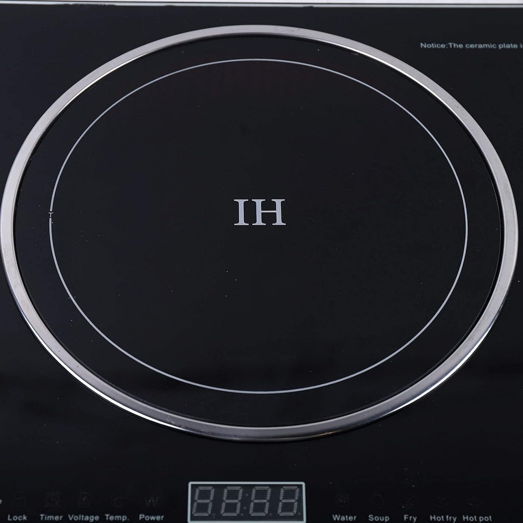 Electric Ceramic Cooktop, Electric Induction Cooktop, 2 Burners Built-in Electric Stove Top with Timer, Adjustable Temperature, Child Safety Lock, 8 Heating Level, 110V 2600W