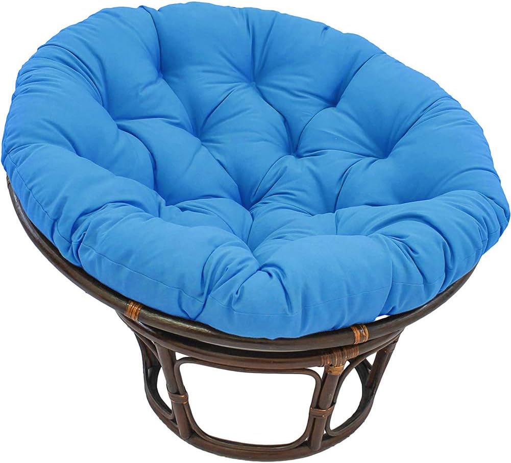 Hanging Basket Seat Cushion Mattress,Indoor Outdoor Swing Chair Cushion Pad,Thicken Round Egg Louger Cushion Pillow for Rocking Chair Hammock Bao Blue 120x120cm(47x47inch)
