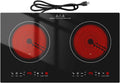 3000w Electric Cooktop, 24' Electric Stove 2 Burner Hot Plate Built-in Double Burner Cooktop with LED Touch Screen,9 Heating 9 Temperature,Kids Lock & Timer,Suitable for all Pans