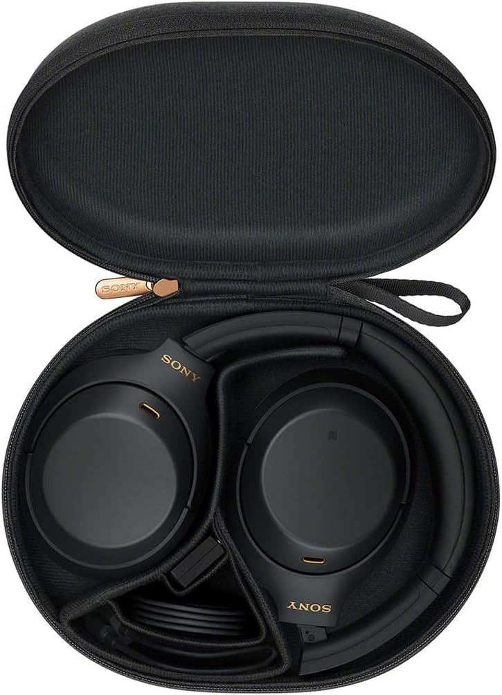 Sony WH-1000XM4 Wireless Premium Noise Canceling Overhead Headphones - 30hr Battery Life, Over Ear Style with Mic for Phone-Call and Alexa Voice Control - Black International Version
