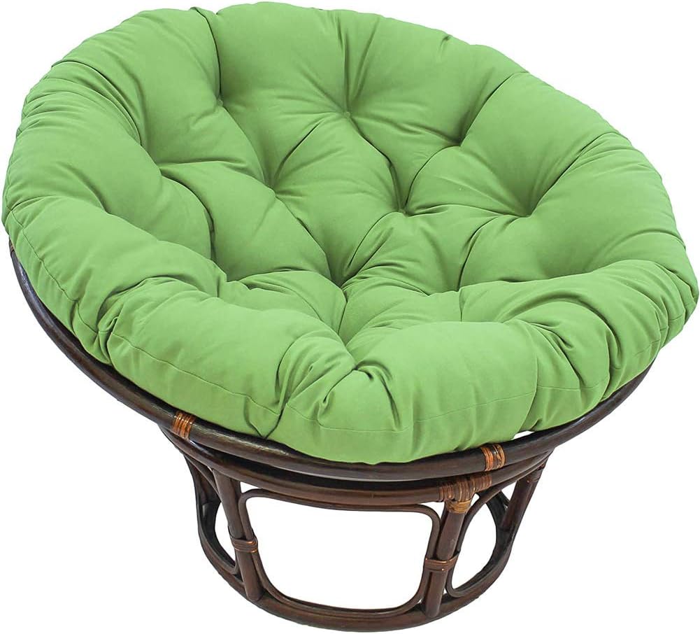 Hanging Basket Seat Cushion Mattress,Indoor Outdoor Swing Chair Cushion Pad,Thicken Round Egg Louger Cushion Pillow for Rocking Chair Hammock Green B 130x130cm(51x51inch)