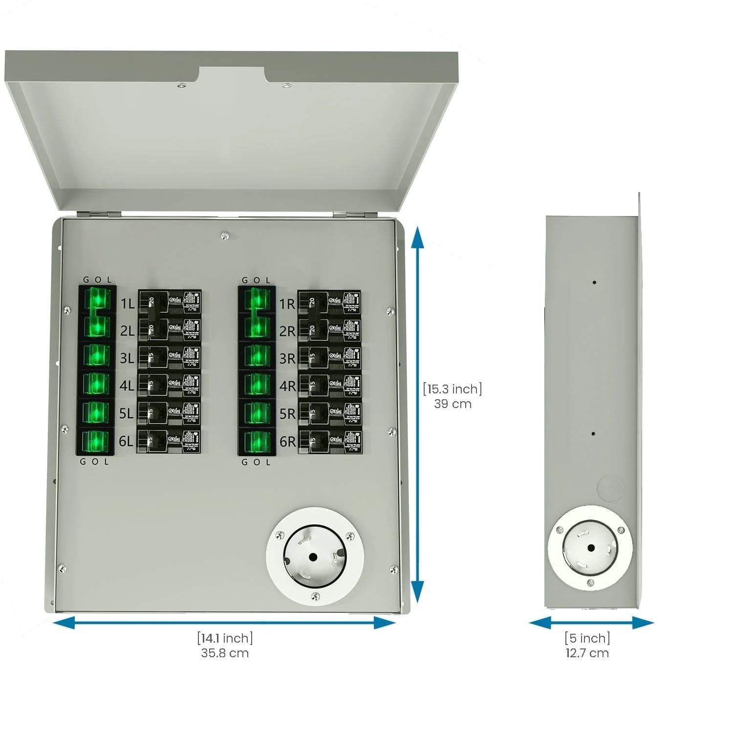Nature's Generator Manual Transfer Switch 12-Circuits 120/240V 50A Non-Automatic UL Power Transfer Kit (Indoor)