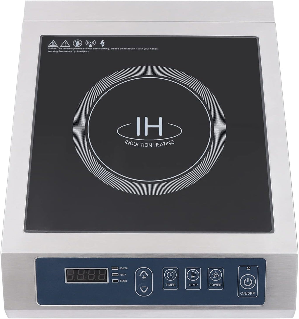 Induction Cooktop 3500W Electric Countertop Burner Hot Plate Sensor Touch Stove Electric Stove Top Portable Induction Cooktop Cooker Smooth Surface with Timer Temperature Control