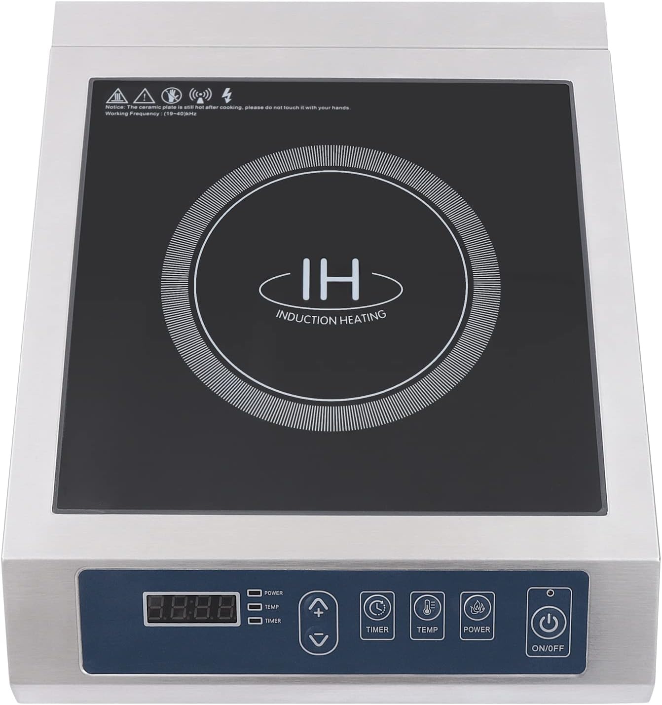 Induction Cooktop 3500W Electric Countertop Burner Hot Plate Sensor Touch Stove Electric Stove Top Portable Induction Cooktop Cooker Smooth Surface with Timer Temperature Control