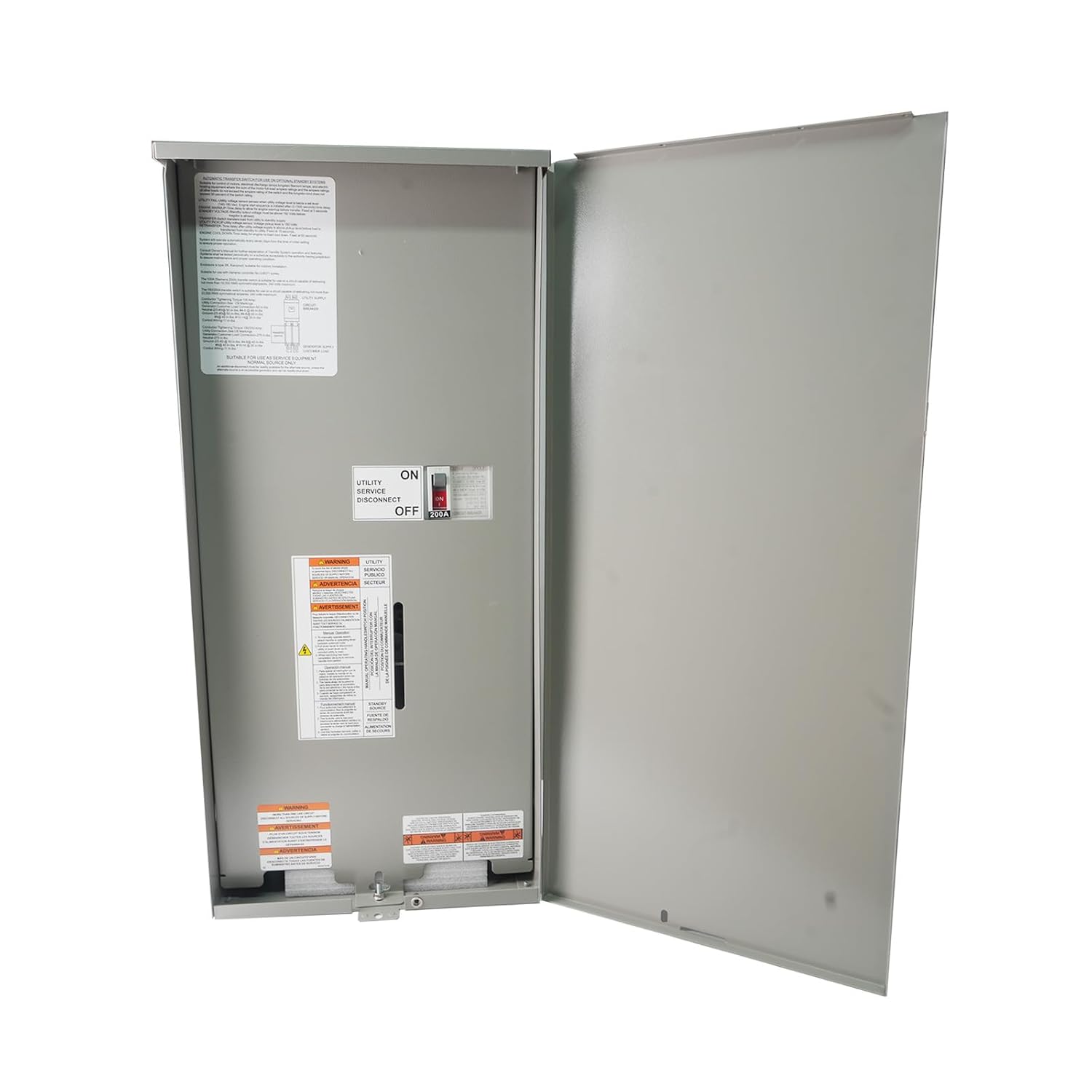 RXSW200A3 200 Amp Automatic Transfer Switch w/Power Management Replacement for Generac, Service Entrance Rated, NEMA 3R Aluminum Enclosure