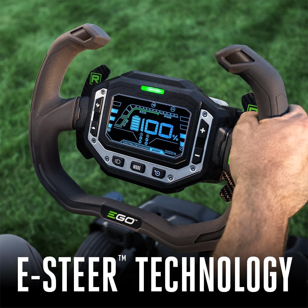 EGO Power+ Electric Riding Lawn Mower, 42' Deck with Zero Turn Radius, Includes (4) 56V 12.0Ah Batteries and Charger - ZT4205S