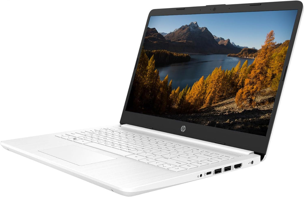 HP Portable Laptop, Student and Business, 14' HD Display, Intel Quad-Core N4120, 16GB DDR4 RAM, 64GB eMMC, Webcam, SD Card Reader, HDMI, Wi-Fi, Windows 11 Home, White (Renewed)