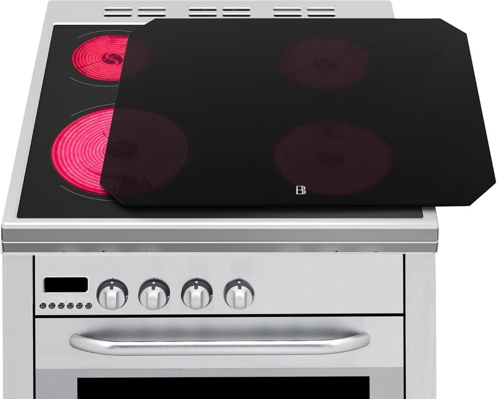 Electric Stove Cover Protector - Can be Used While Cooking - Glass Panel Overlay - Can Withstand over 1400 °F - Kitchen Essential for Cooktop Protection (28.3125' x 18.875')