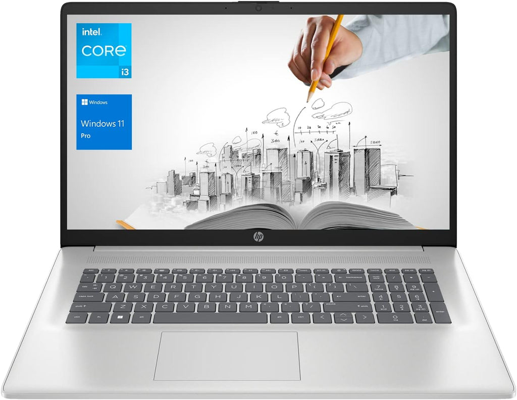 HP 17 Business Laptop, 17.3' HD+ Display, 11th Gen Intel Core i3-1125G4 Processor, 16GB RAM, 1TB SSD, Wi-Fi, HDMI, Webcam, Windows 11 Pro, Silver
