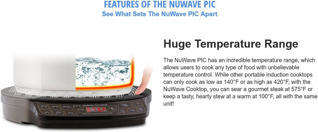 NuWave PIC Pro Highest Powered Induction Cooktop 1800W