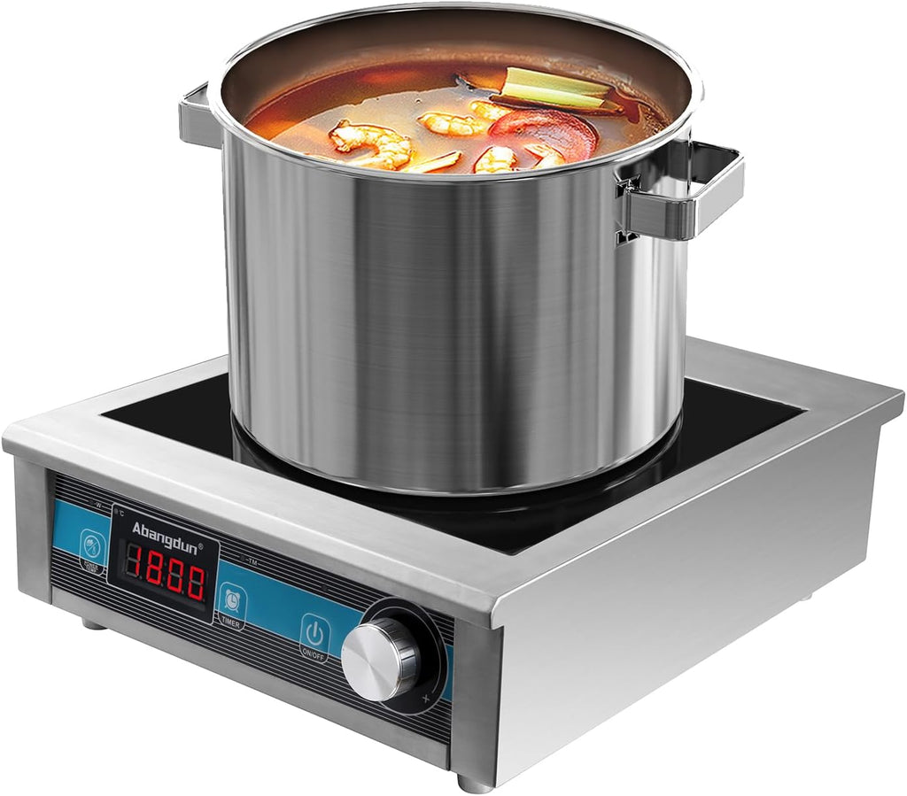 Commercial Grade Countertop Burner 1800 W /120V Commercial Induction Cooktop 9.25-Inch Heating Coil Hot Plate for home kitchens, apartments, small restaurants