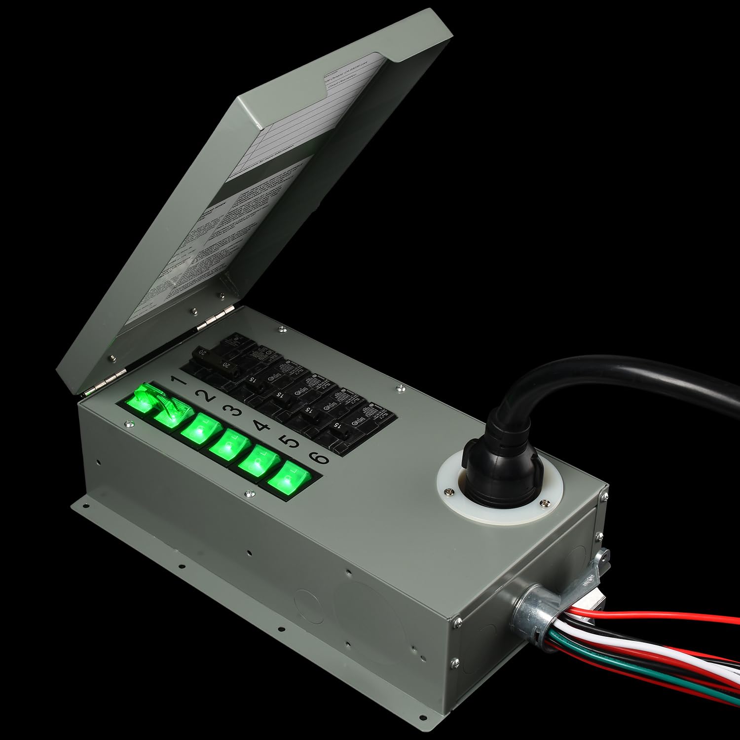 Nature's Generator Transfer Switch 6 Circuits 120/240V 30A Power Transfer Kit+Transfer Switch Flush Mount