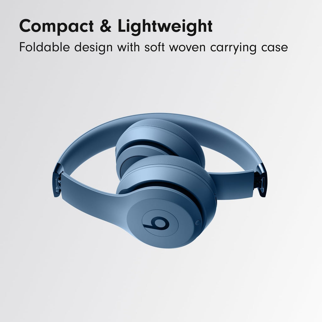 Beats Solo 4 - Wireless On-Ear Bluetooth Headphones, Up to 50-Hour Battery Life, Ultra-Lightweight Comfort, Powerful and Balanced Sound, Apple & Android Compatible - Slate Blue