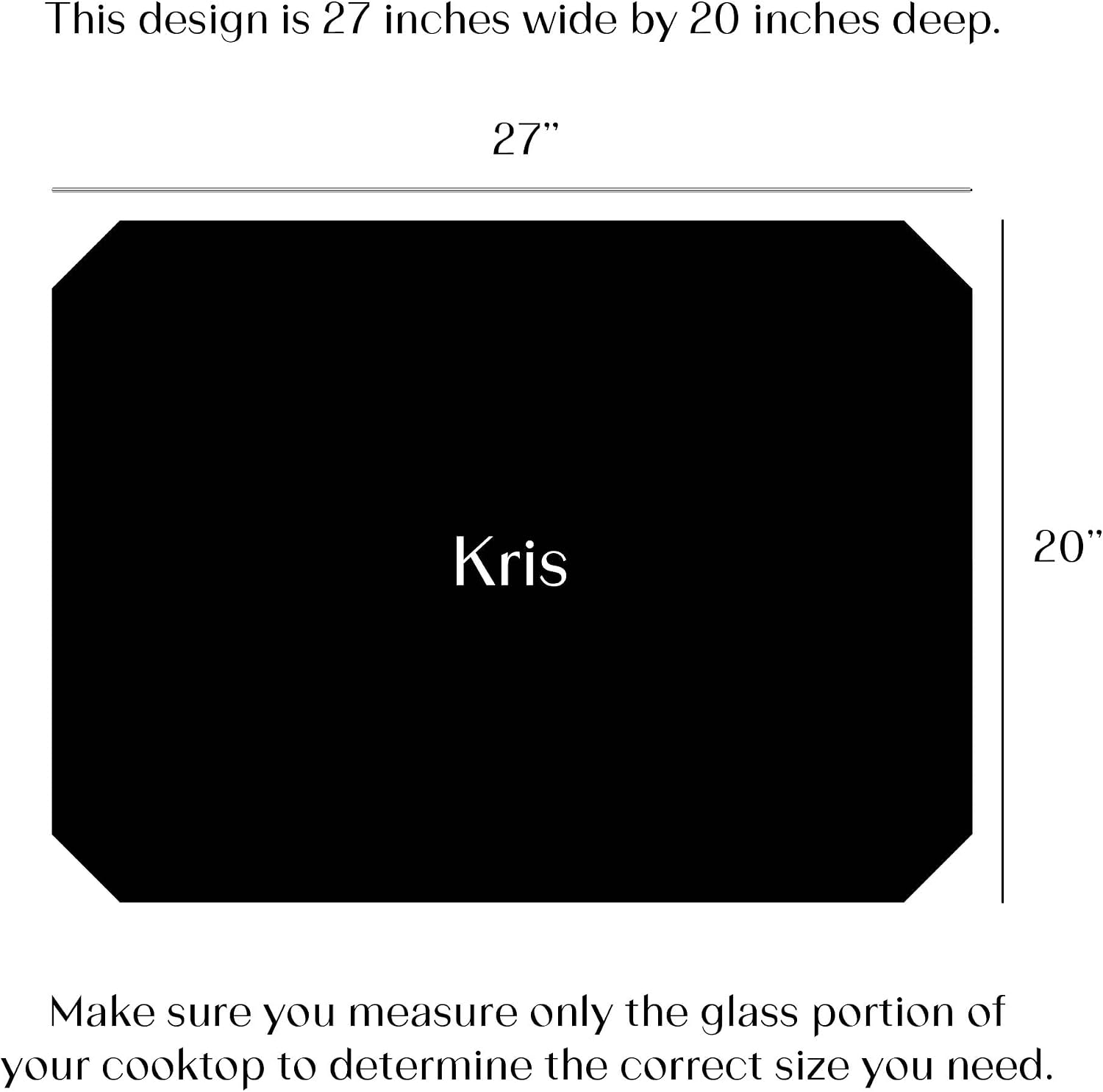 Electric Stove Cover Protector - Can be Used While Cooking - Glass Panel Overlay - Can Withstand over 1400 °F - Kitchen Essential for Cooktop Protection - Kris (27 x 20)