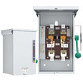 200A Generator Transfer Switch, 24000/48000/90000W General-Duty Double-Throw Safety Switch, 120/240/450V Manual Transfer Switch with Arc Extinguishing Cover, NEMA 3R Standards for Indoor/Outdoor Use
