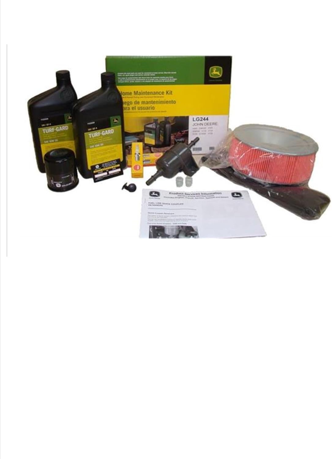 John Deere Maintenance Kit for X485, X485SE, X585, X585SE, X720, X724, X728, X728 SE Lawn Mower Filters, Oil LG244