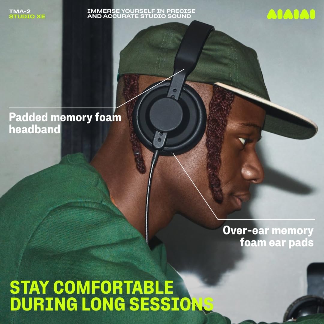 AIAIAI TMA-2 Studio XE Professional Modular Headphones – Precision Over-Ear Design for Music Production & Studio Use – Lightweight 190g – Customizable & Replaceable Parts
