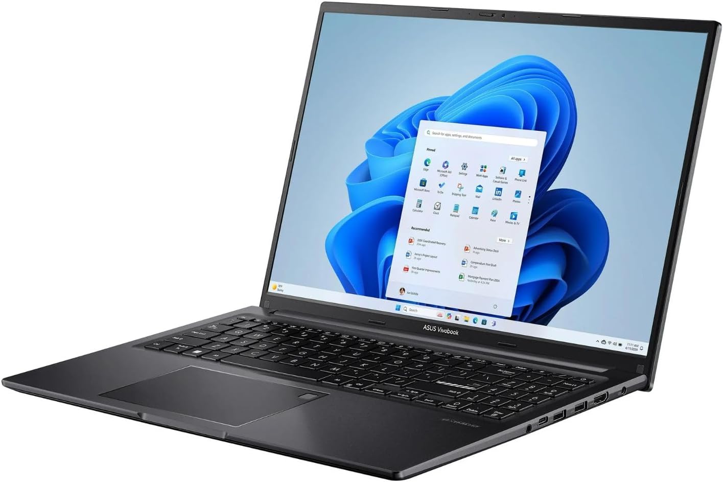 ASUS Vivobook 16' WUXGA Laptop Intel Core i7-1355U 16GB RAM 512GB SSD Intel Iris Xe Graphics Lightweight Portable Notebook Black Windows 11