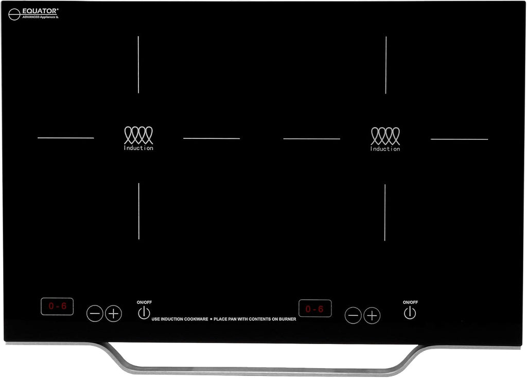 Equator 21' Portable 2-Burner Induction Cooktop LIGHT with ALUMINUM HANDLE 110V