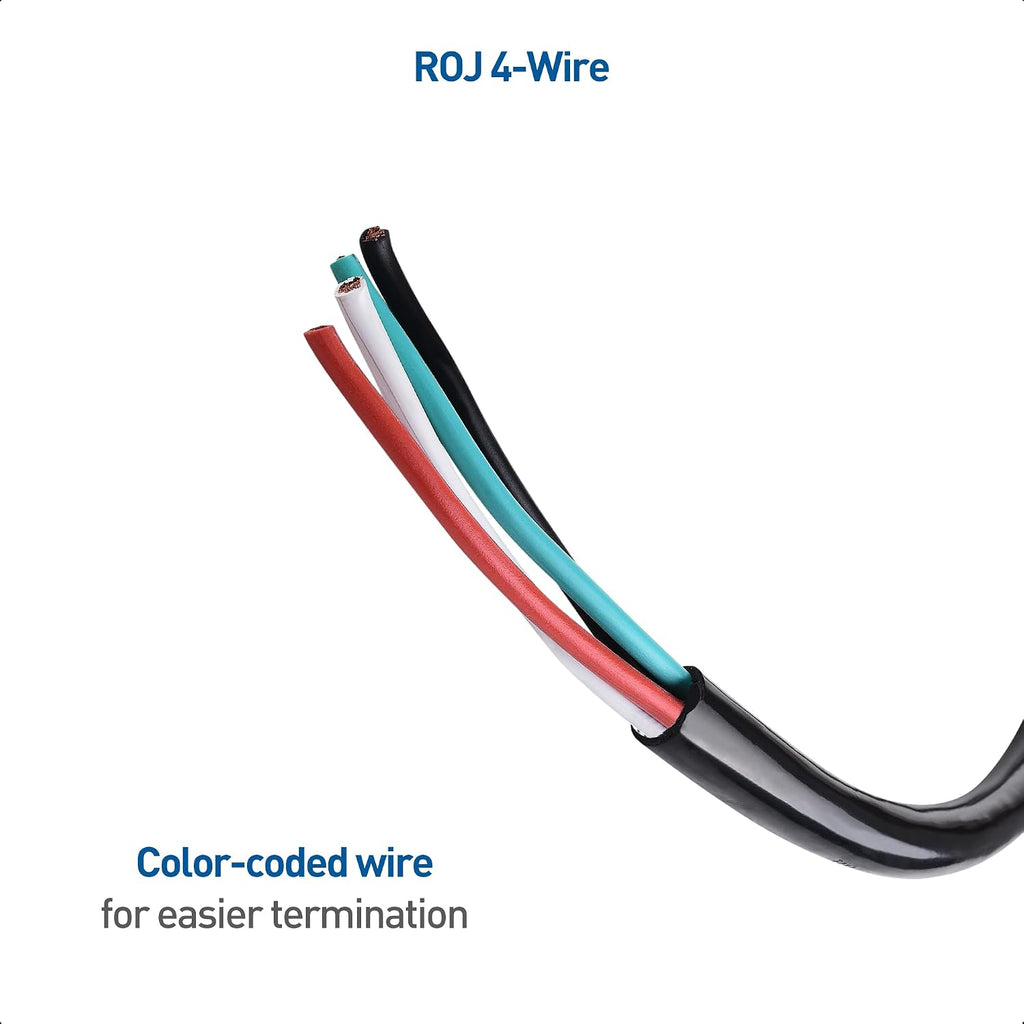Cable Matters 4 Prong Replacement 50 AMP RV Power Cord - 25ft, 6/8 AWG, Generator Extension Cord, Compatible with Tesla Plug/EV Plug / J1772 Connector (NEMA 14-50P to 4 Wire)