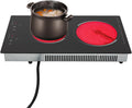 Electric Ceramic Cooktop With Plug, 1500W 110V Portable 2 Burners Built-in Sensor Touch Control Countertop Hot Plate, 9 Heating Levels