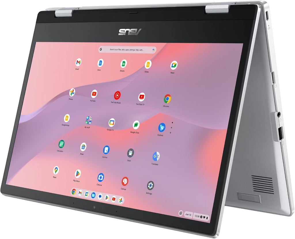 ASUS Chromebook Flip CX1 Convertible Laptop, 14' FHD NanoEdge 360-degree Touchscreen, 128GB eMMC Storage, 8GB RAM, ChromeOS, Transparent Silver, CX1400FKA-AS88F
