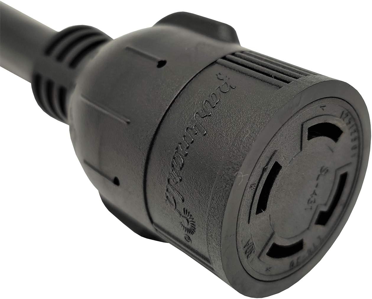 Parkworld 885446 NEMA TT-30P to L14-30R Adapter Cord, RV 30A TT-30 Male Plug with Handle to Generator 30A 4-Prong L14-30 Female Receptacle (50 Foot)