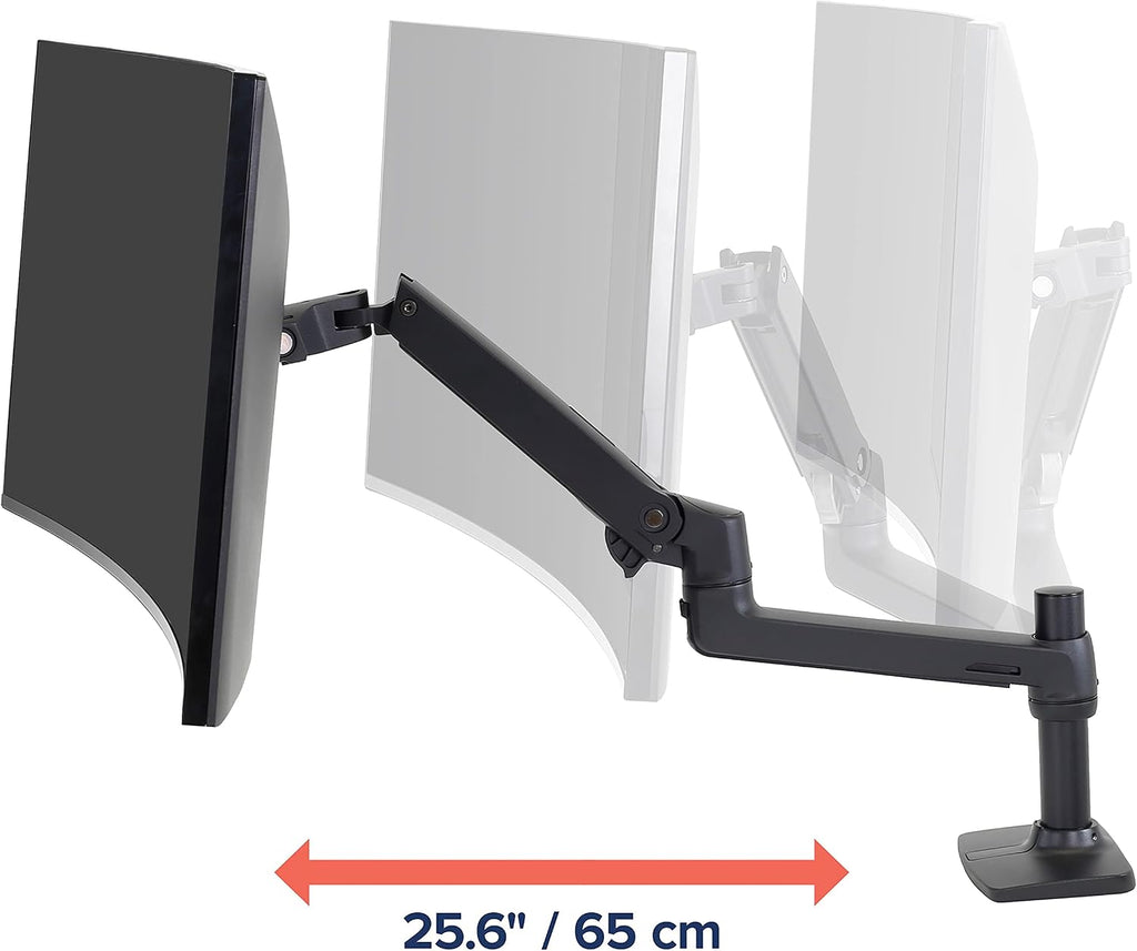Ergotron – LX Monitor Arm, Single Monitor Desk Mount – fits Flat Curved Ultrawide Computer Monitors up to 34 Inches, 7 to 25 lbs, VESA 75x75mm or 100x100mm – Matte Black