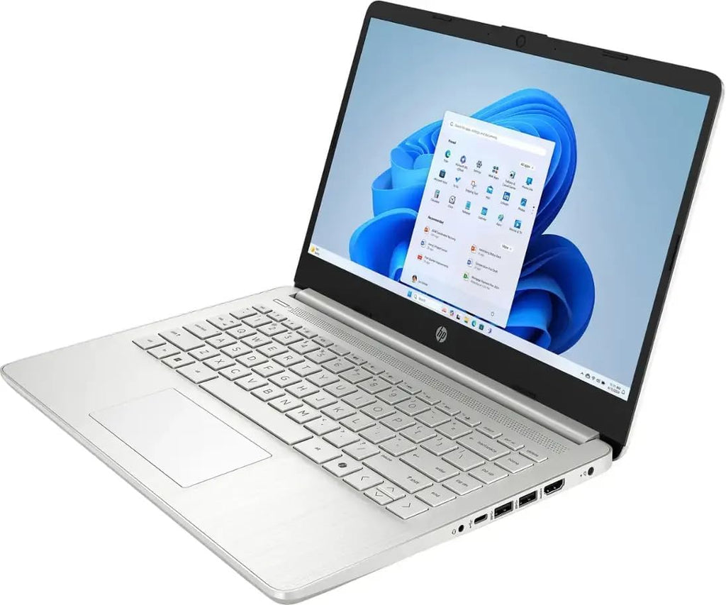 HP 14 Laptop Ultra Thin & Light, Intel N150 Quad-Core Processor, 16G RAM, 128GB SSD, HDMI, USB-C, WiFi 6, SD Card Reader, Microsoft Office 365 Included, Windows 11, Silver, XtreDura Accessories