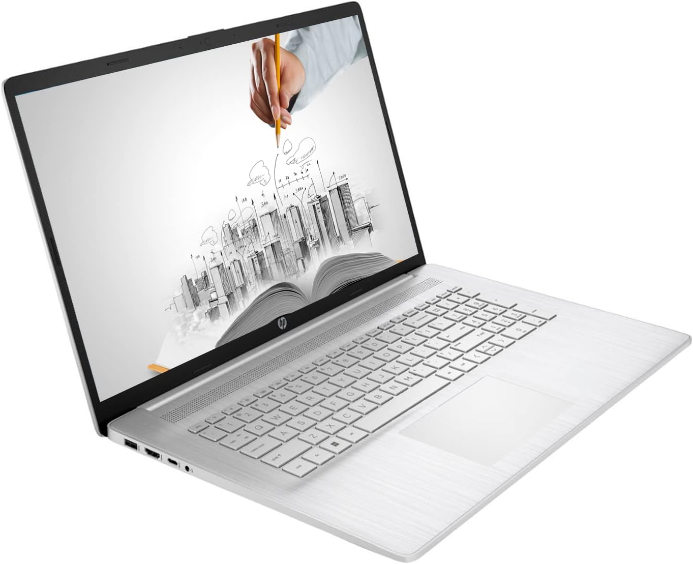 HP 17 Business Laptop, 17.3' HD+ Display, 11th Gen Intel Core i3-1125G4 Processor, 8GB RAM, 256GB SSD, Wi-Fi, HDMI, Webcam, Windows 11 Pro, Silver