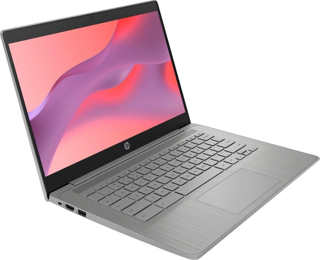 HP Chromebook Thin Laptop Student Business 2024, 14' HD Display, Quad-Core Intel Celeron N4120 Processor, 4GB RAM, 64GB eMMC, HD Webcam, WiFi, Long Battery, Chrome OS +HubxcelAccessory Gray