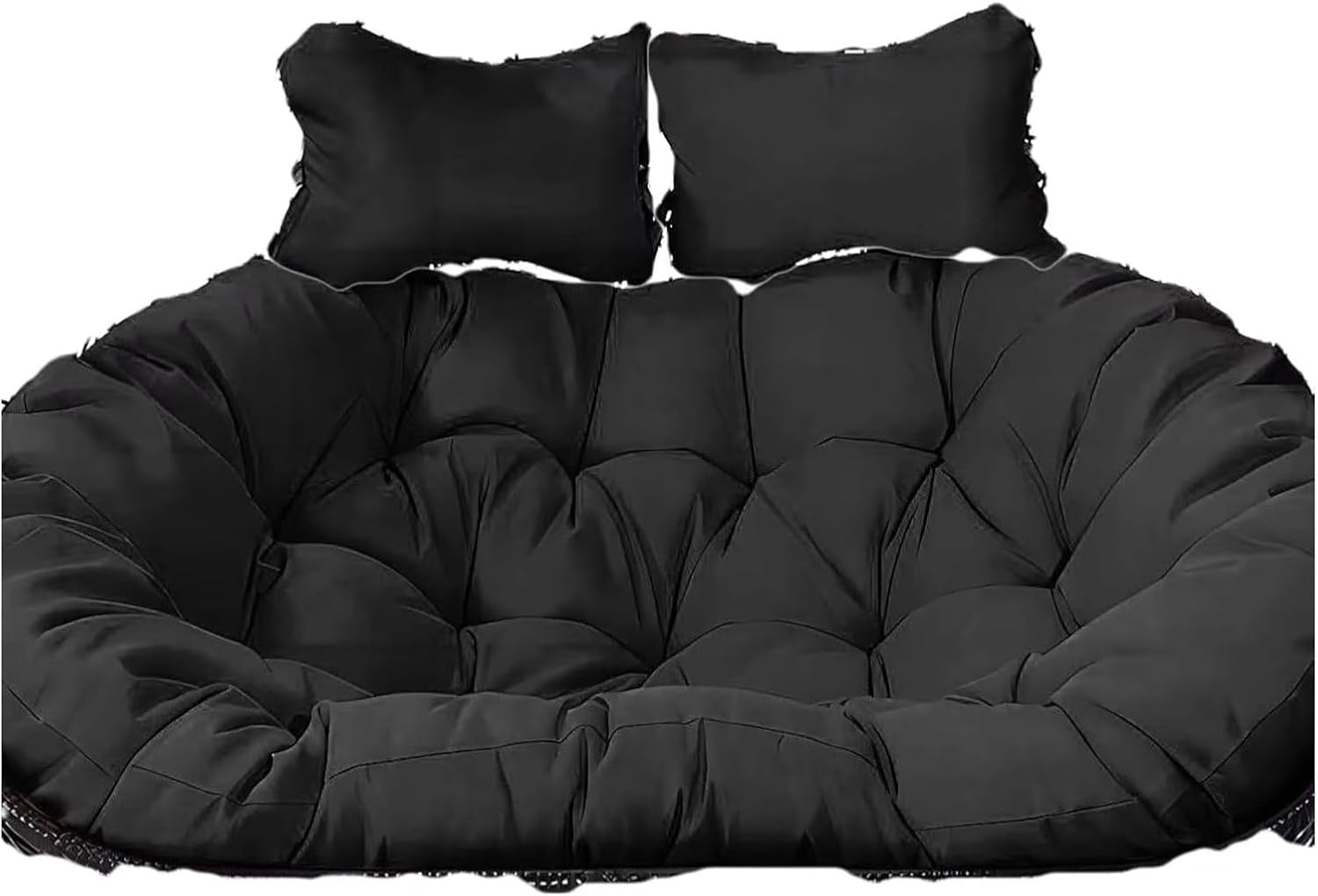Double Hanging Egg Chair Cushion Replacement, Waterproof Swing Cushion, 2 Person Hammock Chair Cushion（Cushion only） (N)